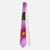 Rosa Kosmosblumen Wildblumen Krawatte (Vorderseite)