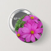 Rosa Kosmosegarten Button (Vorne & Hinten)