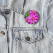 Rosa Kosmosegarten Button (Beispiel)