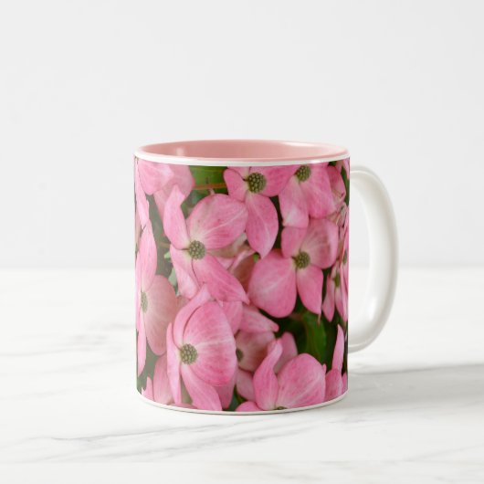 Rosa Kousa-Dogwood-Tasse Zweifarbige Tasse (VorderseiteRechts)