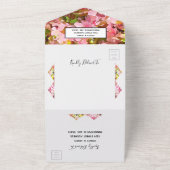 Rosa Krabapel blühen in einer Hochzeit All In One Einladung (Außenbereich)