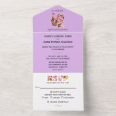 Rosa Krabapel blühen in einer Hochzeit All In One Einladung (Innen Boden)