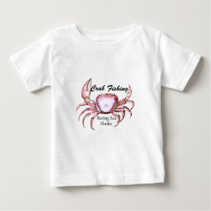 Rosa Krabbe niederländischer Hafen-Alaskas Baby T-shirt