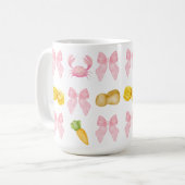 Rosa Krabbe Party Kaffeetasse (Vorderseite Links)