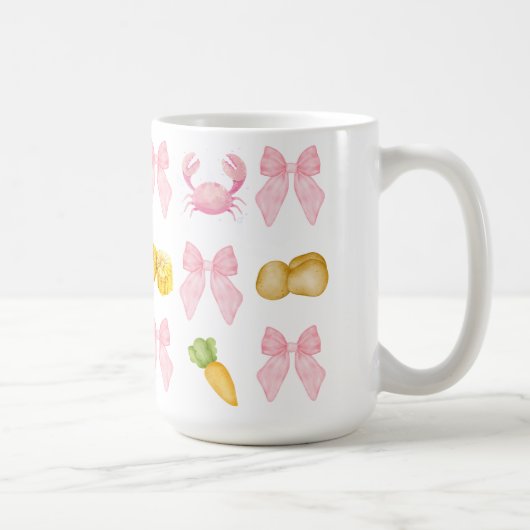 Rosa Krabbe Party Kaffeetasse (Rechts)