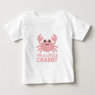 Rosa Krabbe – Süßes „Ich bin ein bisschen krabblig Baby T-shirt