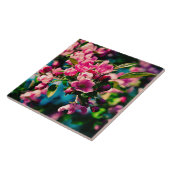 Rosa Krabbenapfel-Blume Fliese (Seite)