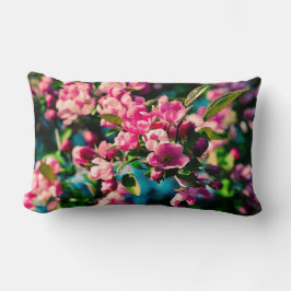 Rosa Krabbenapfel-Blume Lendenkissen