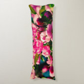 Rosa Krabbenapfel-Blume Seitenschläferkissen (Vorderseite Vertikal)