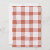 Rosa Krabbenfische Kochen Babydusche Einladung (Rückseite)