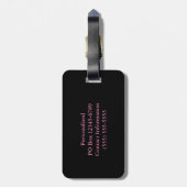 Rosa Krabbennebel Gepäckanhänger (Rückseite vertikal)