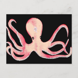Rosa Krake Postkarte