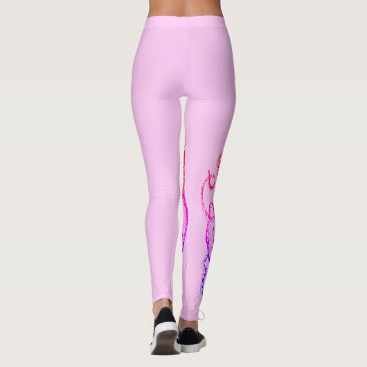 Rosa Kraken-Leggings Leggings (Rückseite)