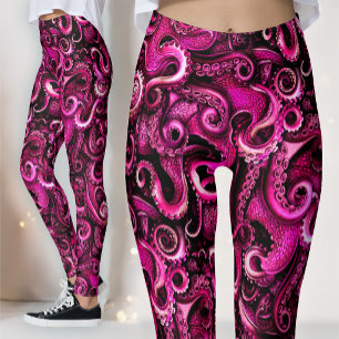 Rosa Kraken-Tentakel   Pastel-Goth-Meereshexe Leggings