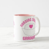 Rosa Krankenpflege-Schulabsolvent-Geschenk Zweifarbige Tasse (VorderseiteRechts)