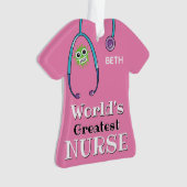 Rosa Krankenschwester, die größte Krankenschwester Ornament (Vorderseite)