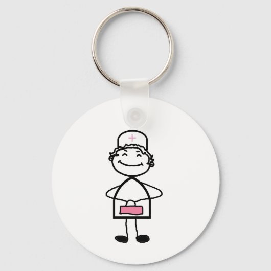 Rosa Krankenschwester Schlüsselanhänger (Vorderseite)