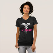Rosa Krankenschwester-T-Shirt T-Shirt (Vorne ganz)