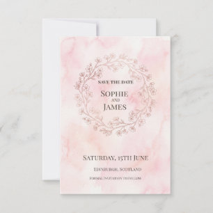 Rosa Kranz Hochzeit Save The Date