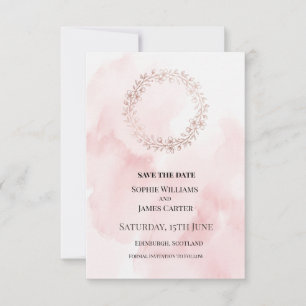 Rosa Kranz Hochzeit Save The Date