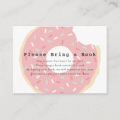 Rosa Krapfen-Babyparty holen bitte ein Buch Begleitkarte (Vorderseite)