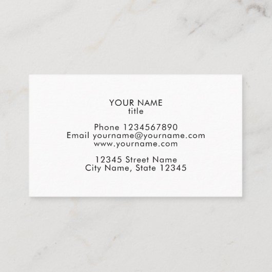 Rosa Krapfen besprüht Visitenkarte (Rückseite)