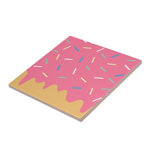 Rosa Krapfen Fliese (Seite)