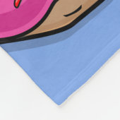Rosa Krapfen-Gruppen-Name-Blau Fleecedecke (Ecke)