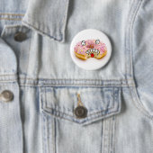 rosa Krapfenmonsterknopf Button (Beispiel)