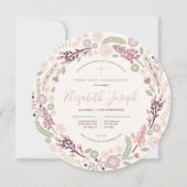 Rosa Kraut Erste Heilige Kommune Einladung (Vorderseite)