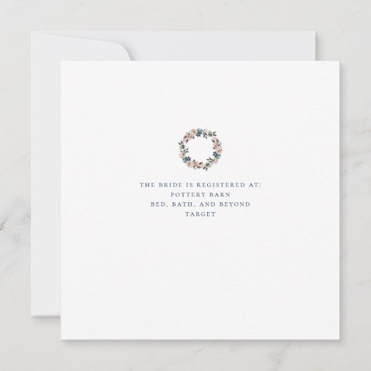 Rosa Kraut, schwarzes Brautparty Einladung (Rückseite)