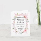 Rosa Kräuter Blossom Blume Einladung Hochzeitskart (Vorderseite)