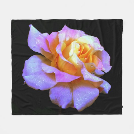 Rosa Krawatte-Dyed Rose Fleece Blanket (Vorderseite (Horizontal))