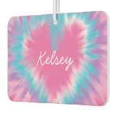 Rosa Krawatte-Farbstoff Custom Heart Air Freshener Autolufterfrischer (Links)