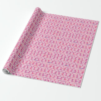 Rosa Krebsribbons für Unterstützung Geschenkpapier