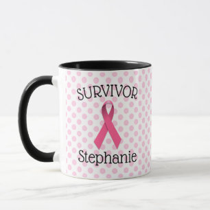 Rosa Krebsüberlebung Ribbon-Tasse Tasse
