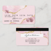 Rosa Kreditkarte - Logo Visitenkarte (Vorne/Hinten)