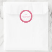 Rosa Kreis aus der Küche der Aufkleber (Tasche)