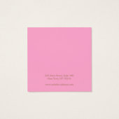 Rosa Kreise Gestänge Ohrring Display Card Square (Rückseite)