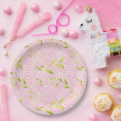 Rosa Kreise Pappteller (Party)