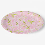 Rosa Kreise Pappteller (Schrägansicht)