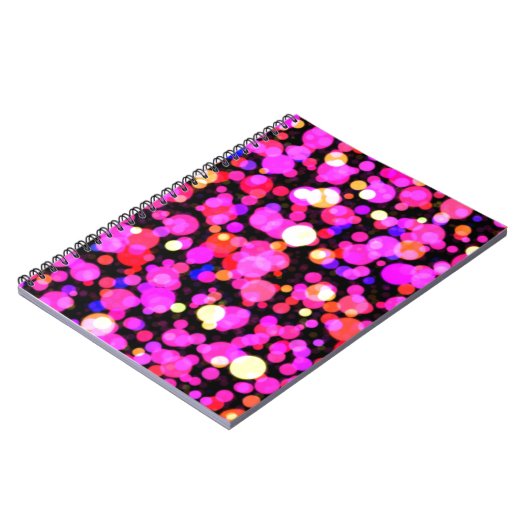 rosa Kreise Punktmuster Notizblock (Linke Seite)