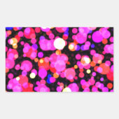rosa Kreise Punktmuster Rechteckiger Aufkleber (Vorderseite)
