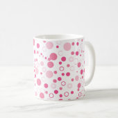 Rosa Kreise Tasse - Spaß und modernes Design (VorderseiteRechts)