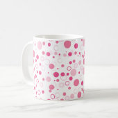 Rosa Kreise Tasse - Spaß und modernes Design (Vorderseite Links)