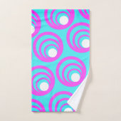 Rosa Kreise Weißer Innenkreis Badhandtuch Set (Handtuch)