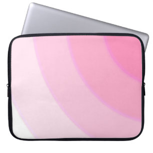 Rosa kreisförmige Schwünge Laptopschutzhülle