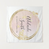 rosa Kreisgestaltung Wandteppich (Vorderseite (Horizontal))