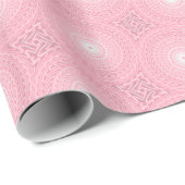 rosa Kreismuster Geschenkpapier (Rolleneckpunkt)
