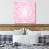 rosa Kreismuster Leinwanddruck (Insitu (Schlafzimmer))